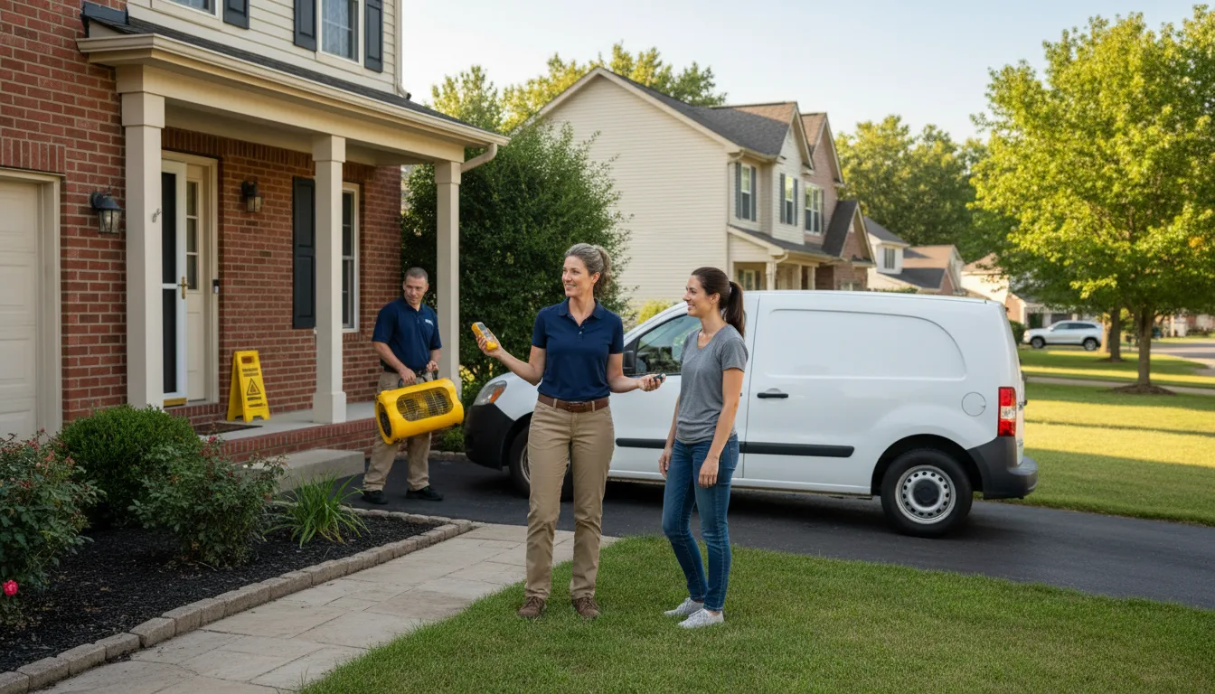 Residential water damage restoration in Rosiclare, IL